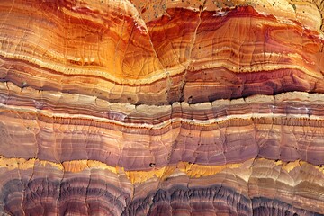 A waveform made of the layers of rock strata in a grand canyon