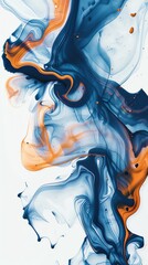 An elegant marble pattern created by colorful ink swirls, perfect for modern art backgrounds.