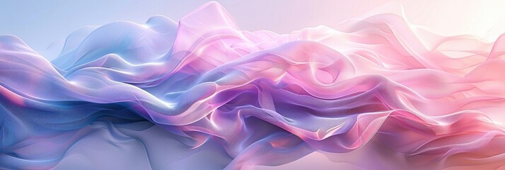 Fototapeta premium Abstract swirl of blue and pink fabric.