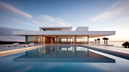 Fototapeta premium Modern Luxury Home with Pool
