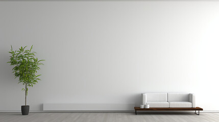 Minimalist Living Room with Plant