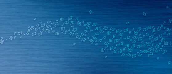 Abstract Blue Music Background With