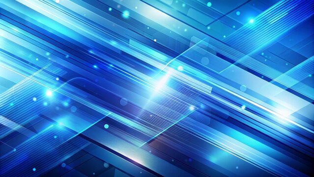 Abstract Blue Diagonal Lines and Shapes Background