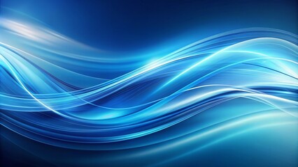 Fototapeta premium Abstract Blue Swirling Lines Background - Digital Art