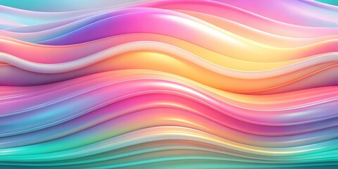 Fototapeta premium Abstract Colorful Wavy Background - 3D Render
