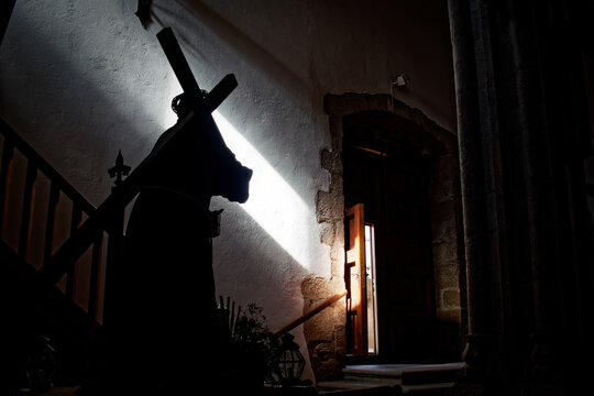 Statue of Jesus Christ in the parish church of Our Lady of the Assumption. La Alberca, Spain