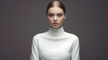 Small Isolated House on a Lake with Misty Surroundings