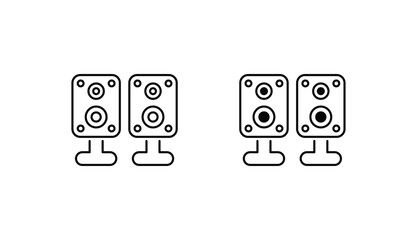 Stereo icon design with white background stock illustration