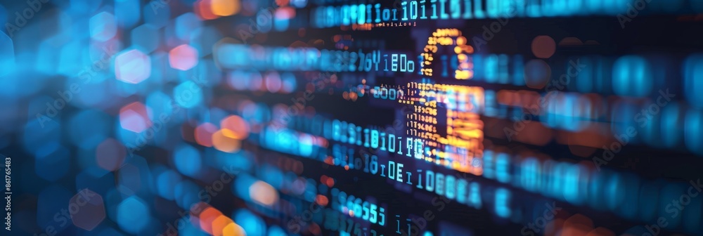Poster a close-up photograph of a computer screen displaying secure software development code, with a promi