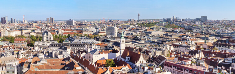 Panoramic view of Vienna old town