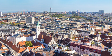 Vienna panorama from high angle view