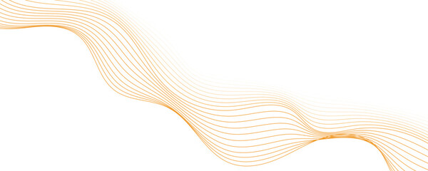 Vector abstract background with dynamic orange waves, lines and particles.	
