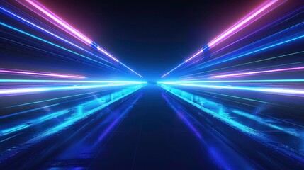 beam neon rays comet glowing blur AI Generated line background ho glowing blue lines futuristic Abstract illumination abstract neon light gaming background flash laser future laser lights ray event.