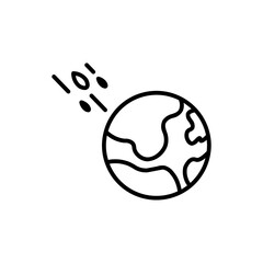 meteor shower line icon