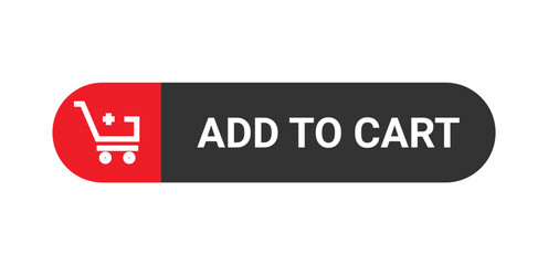 Web Button with Cart Icon: Add to Cart Button Featuring Shopping Cart Icon

