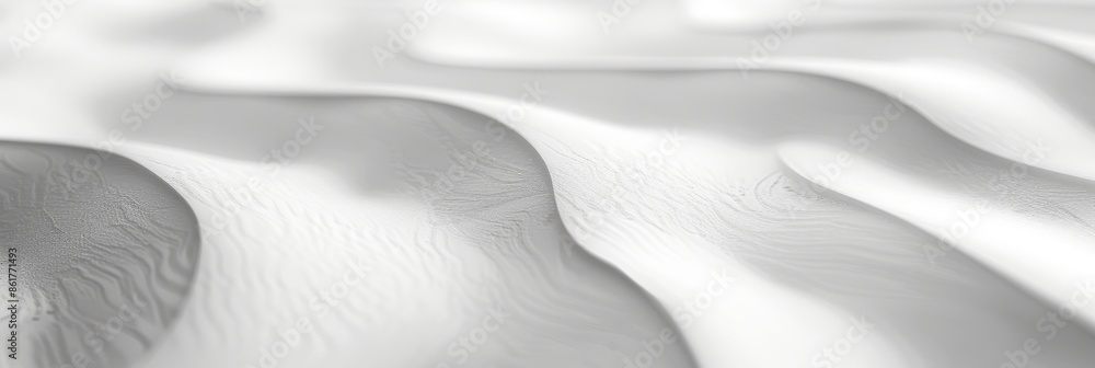 Poster high-res image of a minimalist white textured surface with seamless wave pattern - simple and elegan