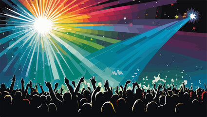 Concert silhouette vector illustration