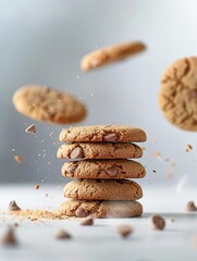 modern healthy Vegan cookies packaging design,  Healthy VEGAN cookies,