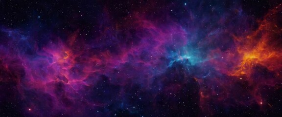 Fototapeta premium Dark grainy color gradient fantasy landscape abstract purple mou