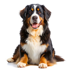 bernese mountain dog isolated on a white background.AI GENERATED