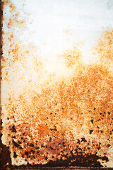 Rust on white metals plate texture.Corrosive grunge rusted on old iron.The pattern of grunged rust...