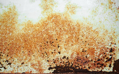 Rust on white metals plate texture.Corrosive grunge rusted on old iron.The pattern of grunged rust...