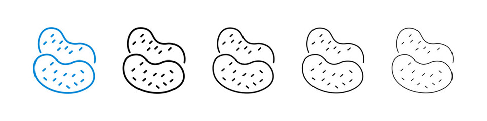 Potato liner icon vector set.