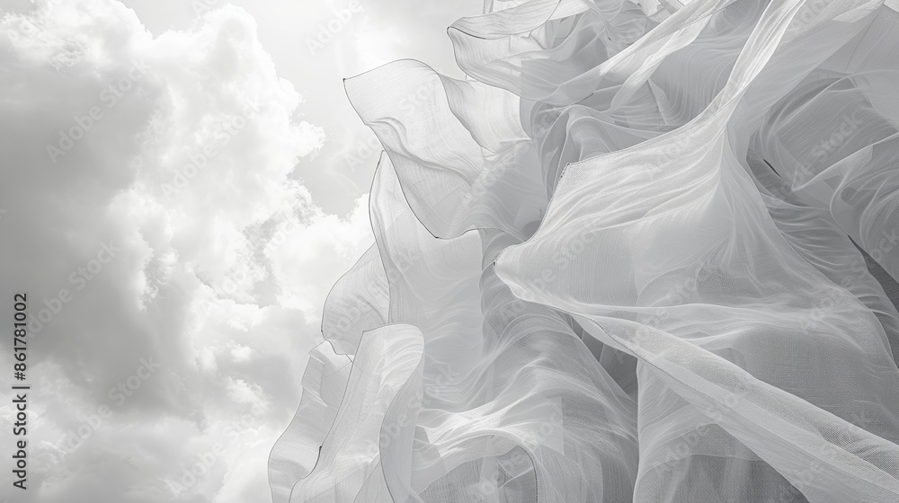 Poster the watchtowers structure is a study in hard lines and corners but atop it sits a billowing piece of