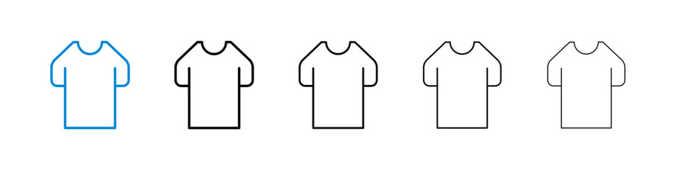 Shirt liner icon vector set.