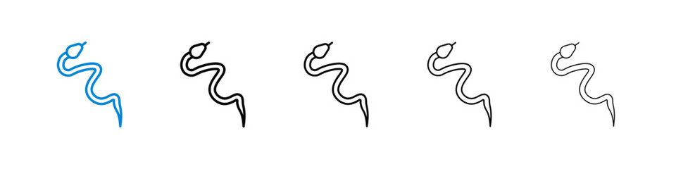 Snake liner icon vector set.