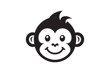 Monkey face silhouette Vectors 