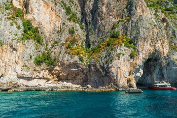Fototapeta premium The wonderful island of Capri, amalfi coast, bay of naples, italy