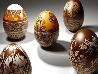 set of eggs isolated