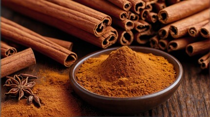 cinnamon sticks and anise