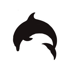 Delphine  silhouette vector design