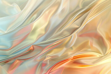 Obraz premium Generative ai on theme of beautiful texture metal creasy foil, design natural abstract background