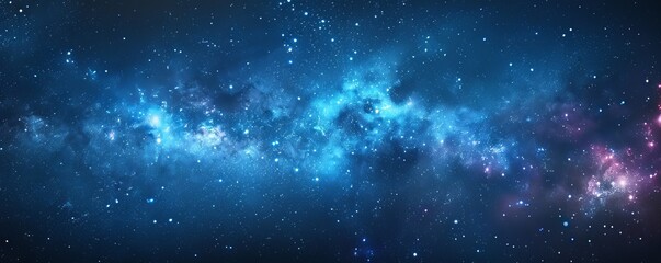 Naklejka premium A starlit sky filled with millions of twinkling stars, the Milky Way stretching across the heavens.