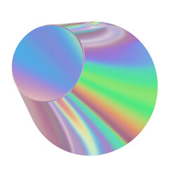 3d holographic geometry Retro futuristic y2k elements