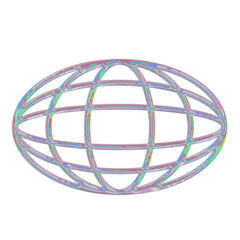 3d chrome Retro futuristic y2k elements