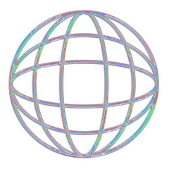 3d chrome Retro futuristic y2k elements