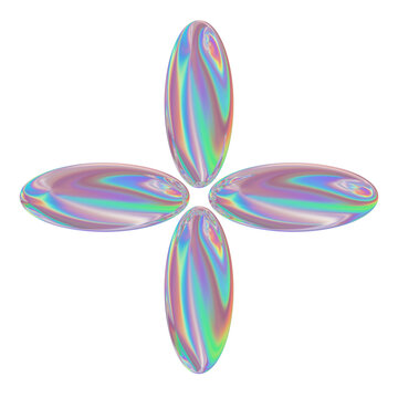3d chrome Retro futuristic y2k elements