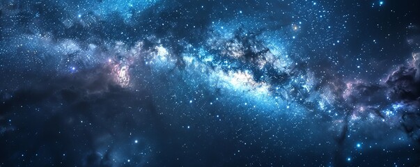 Fototapeta premium A starlit sky filled with millions of twinkling stars, the Milky Way stretching across the heavens.