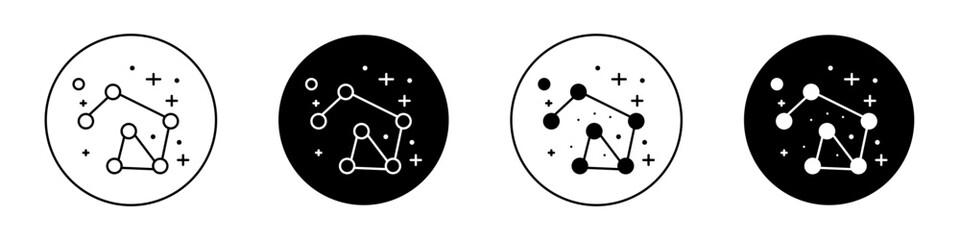Constellation outlined icon vector collection.