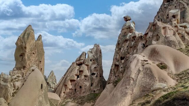 Cave settlements in the historical area of Cappadocia, Turkey