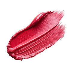 Smudged makeup foundation, lipstick brush swatch, and lipstick or cosmetics smear isolated on a transparent PNG background.
