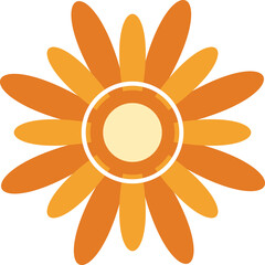 Retro Seventies Groovy Flower