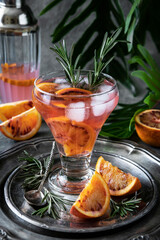 Fresh  citrus cocktail (Margarita or Daiquiri)  in glass, summer cold drink