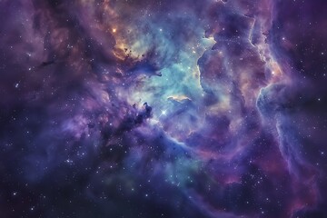 Fototapeta premium The heart of a nebula, with Xenon gas forming intricate patterns