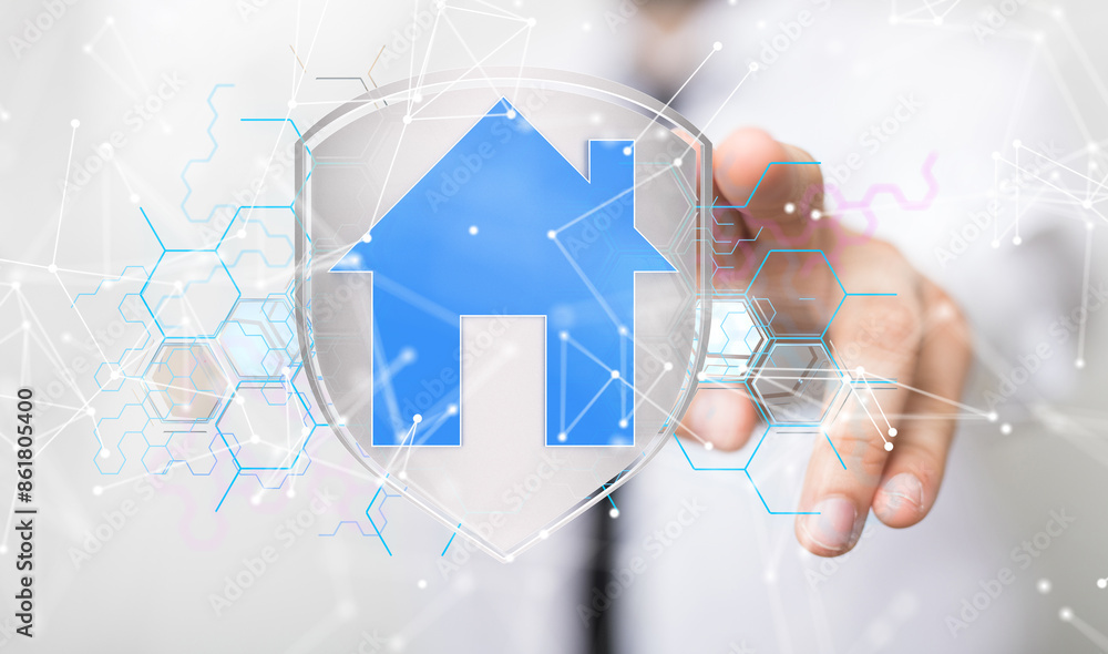 Poster house. data big data visualization background.abstract technology