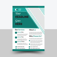 Obraz premium Digital marketing agency creative colorful business flyer template design